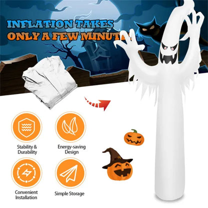 12 ft Inflatable Ghost – inflates in a few minutes