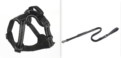 No-Pull Reflective Dog Harness – Black set 1