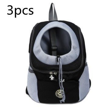 Pet Travel Backpack – Black 3pcs