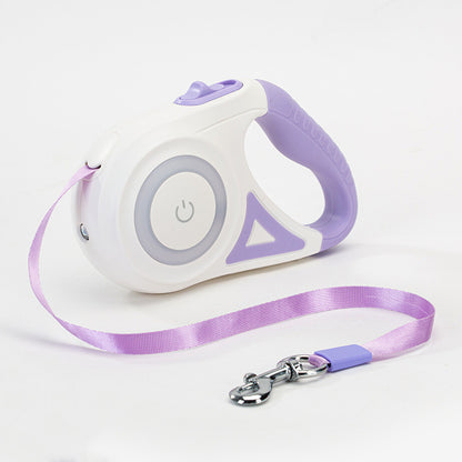 LED Retractable Dog Leash – Purple 5M
