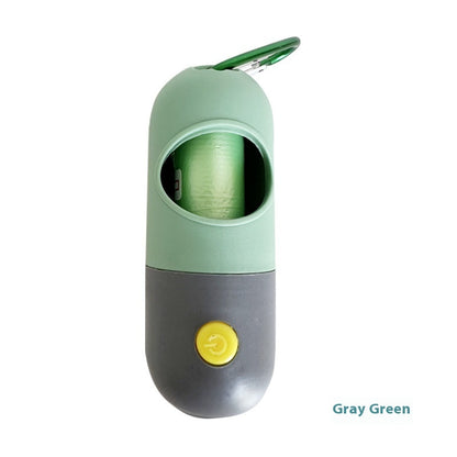 LED Poop Bag Dispenser – Green Gray