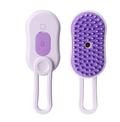 3-in-1 Steam Grooming Brush – Purple