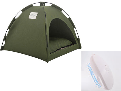 Cooling Tent Pet Bed – Military Green set
