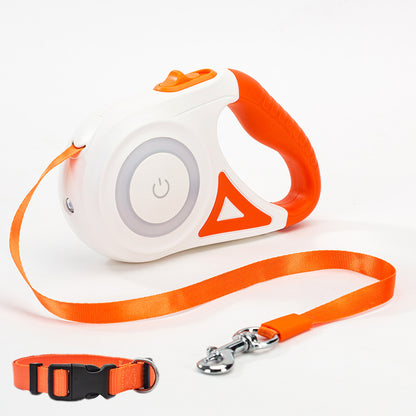 LED Retractable Dog Leash – Orange 5M