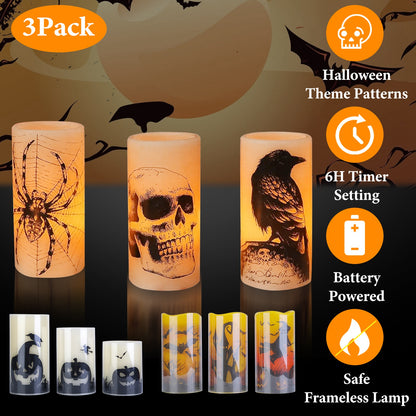 Halloween LED Candles with Timer – features overview