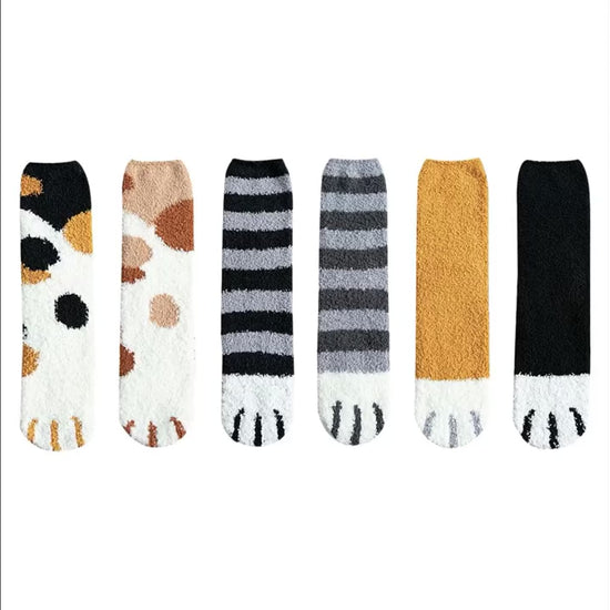 Cat Paw Fleece Socks video